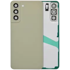 Back Cover Glass With Camera Lens For Samsung Galaxy S21 FE 5G (No Logo) (Aftermarket Plus) (Olive)