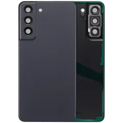 Back Cover Glass With Camera Lens For Samsung Galaxy S21 FE 5G (No Logo) (Aftermarket Plus) (Graphite)
