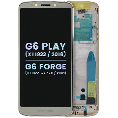LCD Assembly With Frame For Motorola Moto G6 Play (XT1922 / 2018) / G6 Forge (XT1922-6 / XT1922-7 / XT1922-9 / 2018) (US Version) (Genuine OEM) (Gold)