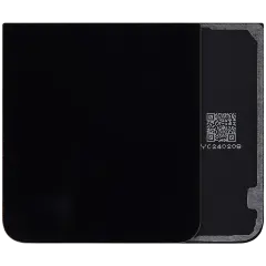 Bottom Back Cover Glass For Samsung Galaxy Z Flip 7 FE 5G (F761) (No Logo) (Aftermarket Plus) (Black)