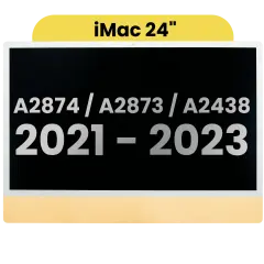 Complete LCD Display Assembly For iMac 24" A2874 / A2873 (2023) / A2438 (2021)  (LG204A-215 LM235UH1 SDD1) (Used OEM Pull: Grade A)（Small Camera hole）(Yellow)