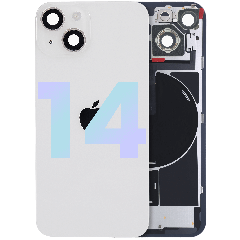 Back Glass w/ MagSafe Magnet & NFC & Flashlight Flex For iPhone 14 (Genuine OEM) (Starlight)