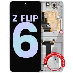 Inner OLED Assembly With Frame For Samsung Galaxy Z Flip 6 5G (US & International) (Service Pack) (White)