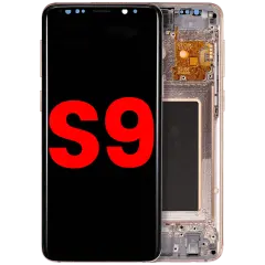 OLED Assembly With Frame For Samsung Galaxy S9 (Aftermarket Plus) (Sunrise Gold)