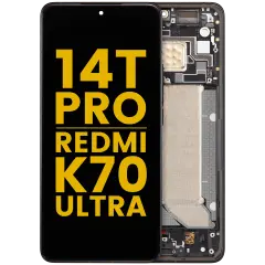 OLED Assembly With Frame For Xiaomi 14T Pro / Redmi K70 Ultra (Refurbished) (Titan Black)