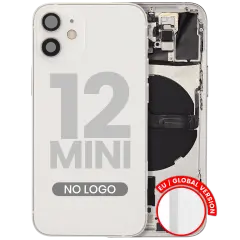 Back Housing W/ Small Parts For iPhone 12 Mini (EU / Global Version) (Aftermarket Plus) (White)
