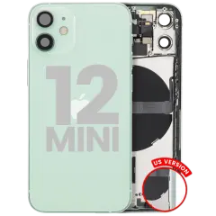 Back Housing W/ Small Parts For iPhone 12 Mini (US Version) (Used OEM Pull: Grade C) (Green)