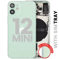 Back Housing W/ Small Parts For iPhone 12 Mini (EU / Global Version) (Used OEM Pull: Grade C) (Green)