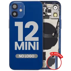 Back Housing W/ Small Parts For iPhone 12 Mini (US Version) (Aftermarket Plus) (Blue)