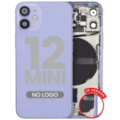 Back Housing W/ Small Parts For iPhone 12 Mini (US Version) (Aftermarket Plus) (Purple)