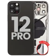 Back Housing W/ Small Parts For iPhone 12 Pro (US Version) (Used OEM Pull: Grade B) (Graphite)
