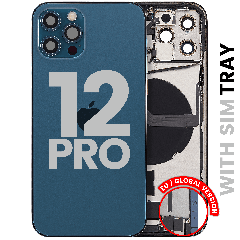 Carcasa trasera con flex de carga y piezas pequeñas para iPhone 12 Pro (versión UE / global) (Original usada · grado A)
