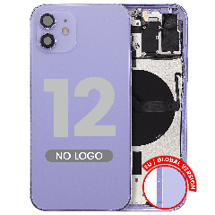 Back Housing W/ Small Parts For iPhone 12 (EU / Global Version) (Aftermarket Plus) (Purple)