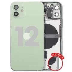 Back Housing W/ Small Parts For iPhone 12 (US Version) (Used OEM Pull: Grade C) (Green)