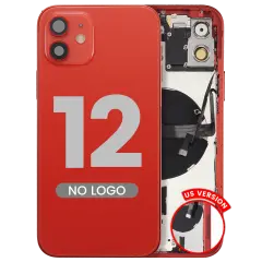 Back Housing W/ Small Parts For iPhone 12 (US Version) (Aftermarket Plus) (Red)