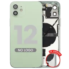 Back Housing W/ Small Parts For iPhone 12 (US Version) (Aftermarket Plus) (Green)