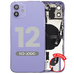 Back Housing W/ Small Parts For iPhone 12 (US Version) (Aftermarket Plus) (Purple)