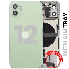 Back Housing W/ Charging Port Flex & Small Parts For iPhone 12 (EU / Global Version) (Used OEM Pull: Grade C) (Green)
