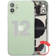 Carcasa trasera con flex de carga y piezas pequeñas para iPhone 12 (versión EE. UU.) (Original usada · grado A)