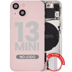 Back Housing W/ Small Parts For iPhone 13 Mini (EU / Global Version) (Aftermarket Plus) (Pink)