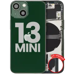 Back Housing W/ Small Parts For iPhone 13 Mini (US Version) (Used OEM Pull: Grade C) (Green)