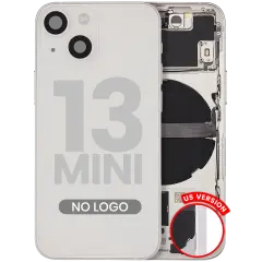 Back Housing W/ Small Parts For iPhone 13 Mini (US Version) (Aftermarket Plus) (Starlight)