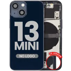 Back Housing W/ Small Parts For iPhone 13 Mini (US Version) (Aftermarket Plus) (Midnight)