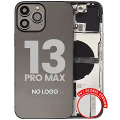 Back Housing W/ Small Parts For iPhone 13 Pro Max (EU / Global Version) (Aftermarket Plus) (Graphite)