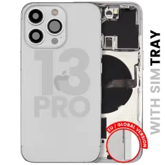 Back Housing W/ Small Parts For iPhone 13 Pro (EU / Global Version) (Used OEM Pull: Grade A) (Silver)