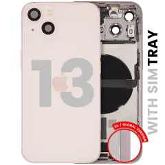 Carcasa trasera con flex de carga y piezas pequeñas para iPhone 13 (versión UE / global) (Original usada · grado A)