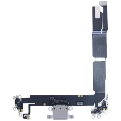 Charging Port Flex Cable With Board For iPhone 16 Plus (Genuine OEM) (White)