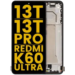 OLED Assembly With Frame For Xiaomi 13T / 13T Pro / Redmi K60 Ultra (Refurbished) (Black)