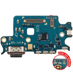 Charging Port Board With Sim Card Reader For Samsung Galaxy S22 5G (S9010) (Dual Sim Version) (Premium)