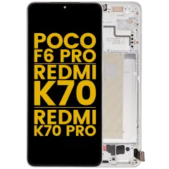 OLED Assembly With Frame For Xiaomi Poco F6 Pro / Redmi K70 / K70 Pro (Refurbished) (White)