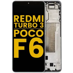 OLED Assembly With Frame For Xiaomi Redmi Turbo 3 / Xiaomi Poco F6 (Refurbished) (Green)