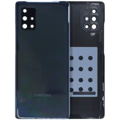 Back Cover Glass With Camera Lens Samsung Galaxy A71 5G (A716V / 2020) (Service Pack) (Prism Cube Black)