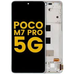 OLED Assembly With Frame For Xiaomi Poco M7 Pro 5G (Refurbished) (Green)