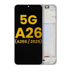 OLED Assembly With Frame For Samsung Galaxy A26 5G (A266 / 2025) (Refurbished) (White)