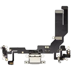 Charging Port Flex Cable For iPhone 16e (Aftermarket Plus) (White)