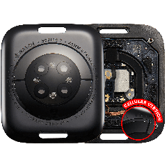 Back Cover Assembly For Watch Series 7 (41mm) (LET Version) (Stainless / Space Black)