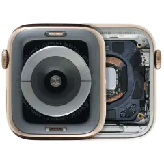 Housing Assembly Compatible For Watch Series 4 (44MM) (Used OEM Pull: Grade A) (Stainless / Gold)