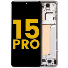 OLED Assembly With Frame For Xiaomi 15 Pro (Refurbished) (White)
