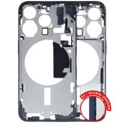 Mid-Frame Housing W/ Small Parts For iPhone 15 Pro (EU / Global Version) (Used OEM Pull: Grade C) (Blue Titanium)