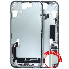 Mid-Frame Housing W/ Charging Port Flex & Small Parts For iPhone 15 (EU / Global Version) (Used OEM Pull: Grade C) (Green)