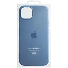 Silicon Case with MagSafe For iPhone 15 Plus (OEM Grade New) (Winter Blue)