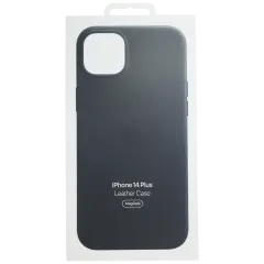 Leather Case with MagSafe For iPhone 14 Plus (OEM Grade New) (Midnight)
