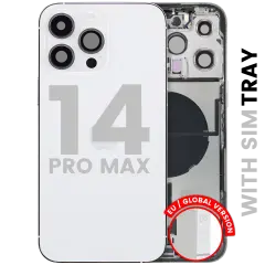 Carcasa trasera con flex de carga y piezas pequeñas para iPhone 14 Pro Max (versión UE / global) (Original usada · grado A)