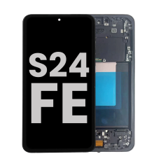 OLED Assembly With Frame For Samsung Galaxy S24 FE 5G (Used OEM Pull Grade A) (US & International Version) (Graphite)