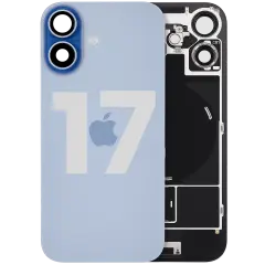 Back Glass w/ MagSafe Magnet & NFC & Flashlight Flex For iPhone 17 (Used OEM Pull: Grade C) (Mist Blue)