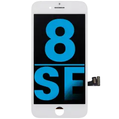 LCD Assembly With Steel Plate For iPhone 8 / SE (2020 / 2022) (Aftermarket) (White)